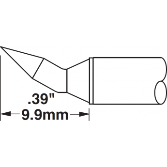 Жало паяльное METCAL для CV/MX клин изогнутый 1.78 × 9.9 мм CVC-5CH0018R