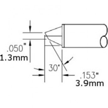 Жало паяльное METCAL для CV/MX скос 30° 1.27 мм CVC-6BV3018P