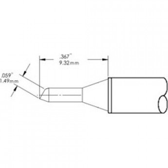 Жало паяльное METCAL для CV/MX скос 30° 1 мм CVC-6BV4001S