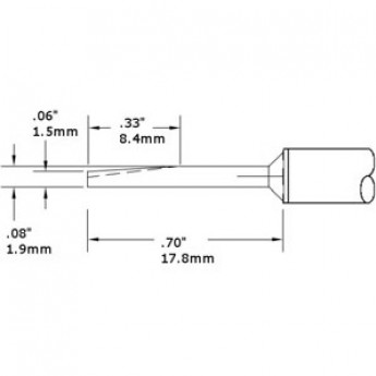 Жало паяльное коническое прямое METCAL для CV/MX 2 мм CVC-6LG1802A