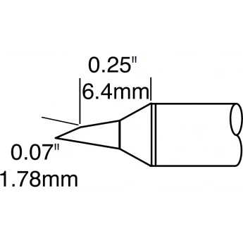 Жало паяльное METCAL для CV/MX скос 60° 1.78 × 6.4 мм CVC-7BV6018P
