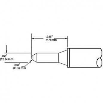 Жало паяльное коническое прямое METCAL для CV/MX 1.78 мм CVC-7CN1002S
