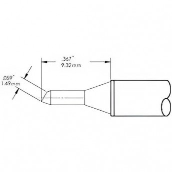 Паяльное жало METCAL для CV/MX скос 30° 1 мм CVC-8BV4001S