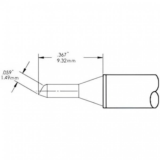 Паяльное жало METCAL для CV/MX скос 30° 1 мм CVC-8BV4001S
