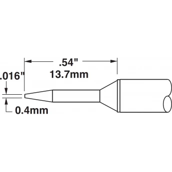 Паяльное жало METCAL для CV/MX конус тонкий удлиненный 0.4 × 13.7 мм CVC-8CN1304A