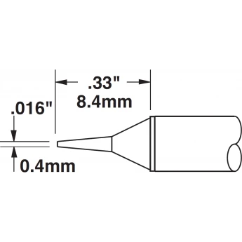 Паяльное жало METCAL для CV/MX конус тонкий 0.4 × 8.4 мм CVC-8CN1404S