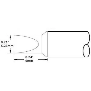 Паяльное жало METCAL для CV/MX клиновидное прямое 5.23 × 6.0 мм CVC-9CH0050P