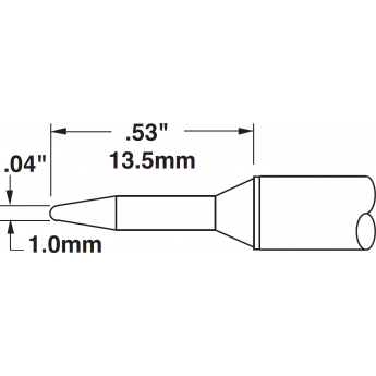 Паяльное жало METCAL CVC-9CN0010A для CV/MX коническое прямое 1.0 × 6.5 мм