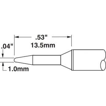 Паяльное жало METCAL CVC-9CN0010A для CV/MX коническое прямое 1.0 × 6.5 мм