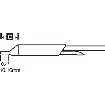 Жало паяльное METCAL для паяльников MX-DS1 и CV-H5-DS, форма конус с удлинением, 0.76 × 1.68 мм DSC-7CN0008A