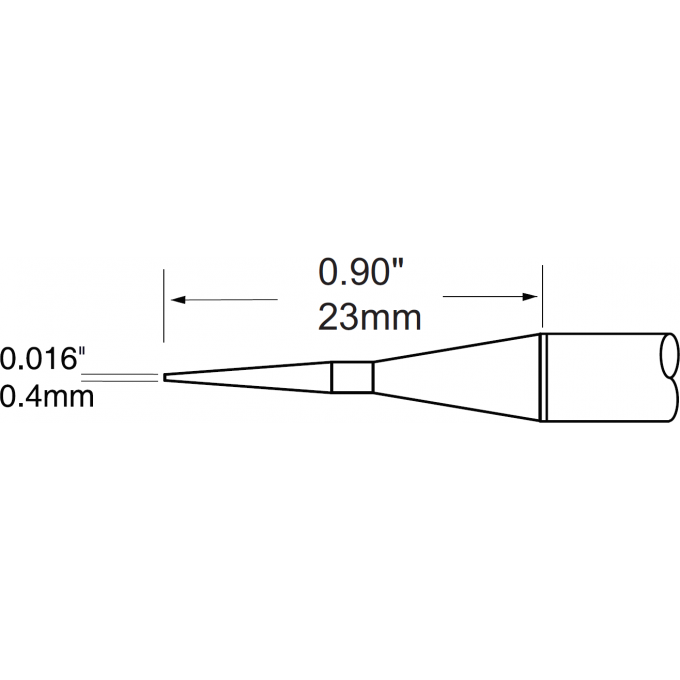 Картридж-наконечник METCAL для термопинцетов CV/MX-PTZ конус 0.4 × 19 мм PTC-7CN2304A