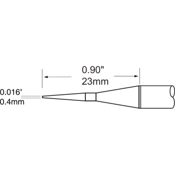 Картридж-наконечник для термопинцета METCAL MX-PTZ конус 0.4 × 19 мм PTTC-601