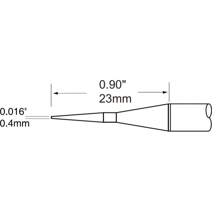 Картридж-наконечник для термопинцета METCAL MX-PTZ конус 0.4 × 19 мм PTTC-601