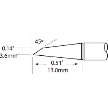 Жало паяльное METCAL для PS900 миниволна 3.6 × 13 мм SCV-DRH30CP