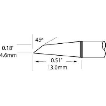 Жало паяльное миниволна METCAL для PS900 4.6 × 13 мм SCV-DRH40CP