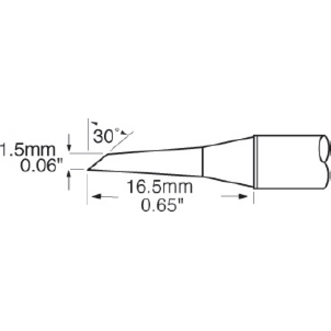 Жало паяльное METCAL для MFR-H1 миниволна 1.5 × 16.5 мм SFP-DRH15