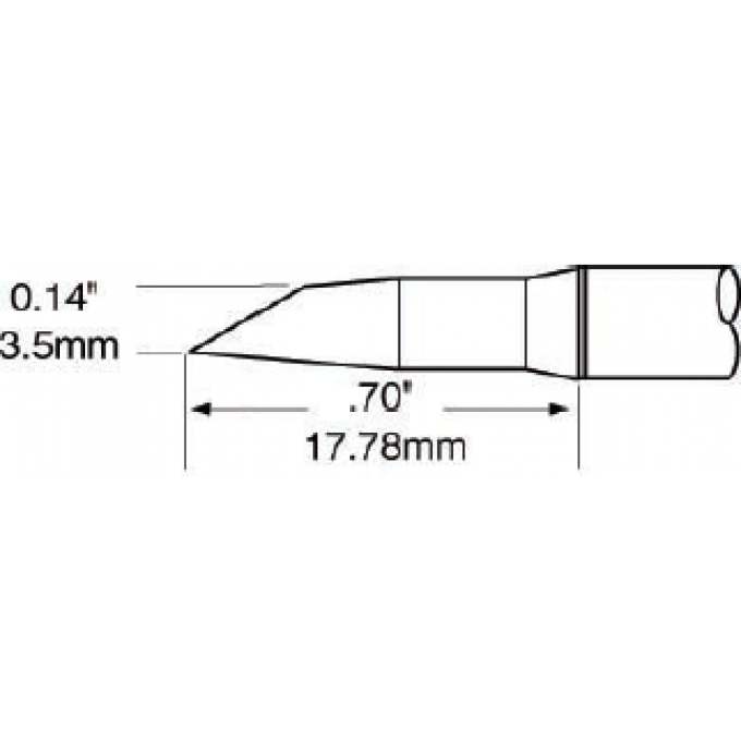 Жало паяльное METCAL для MFR-H1 миниволна удлиненная 3.5 × 17.78 мм SFP-DRH35