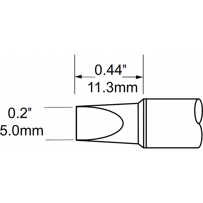 Жало паяльное METCAL клиновидное прямое для PS900 5.0 × 10 мм SFV-CH50