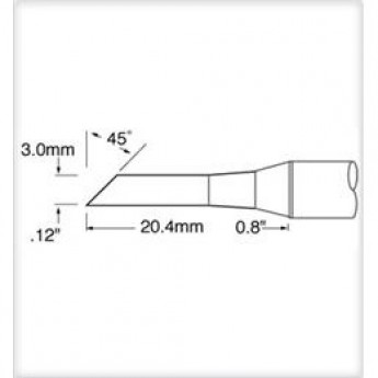 Жало паяльное METCAL для PS900 миниволна удлиненная 3x20.4 мм SFV-DRH430AR