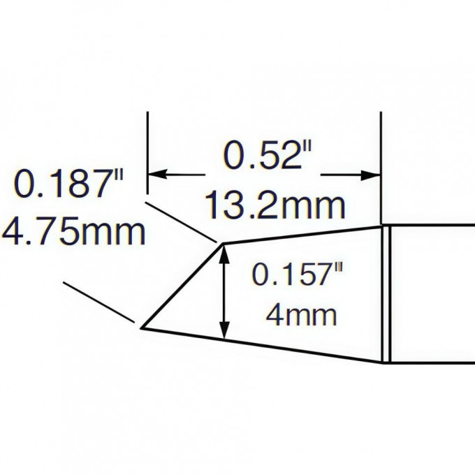Жало паяльное миниволна METCAL для PS900 4 × 13.2 мм SFV-DRH440A