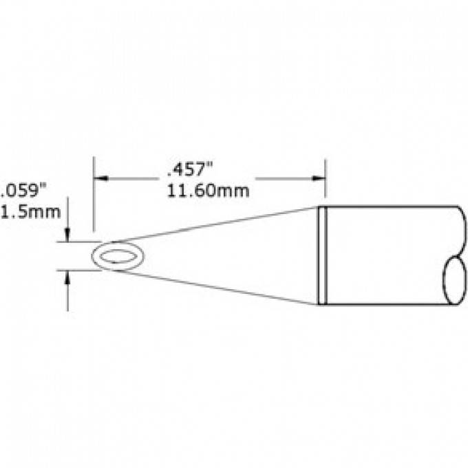 Жало паяльное METCAL миниволна 15 мм для CV/MX SMC-6HF0015V