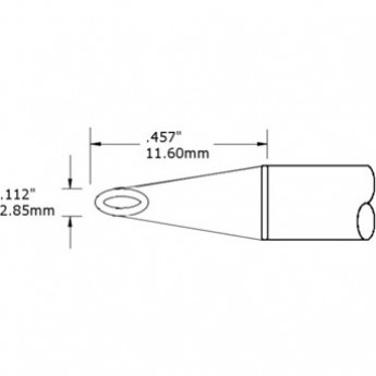 Жало паяльное METCAL миниволна с углублением 3 мм для CV/MX SMC-8HF0030V