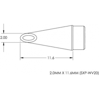 Паяльное жало METCAL миниволна с углублением 2 мм для станций CV/MX SMC-9HF0020V