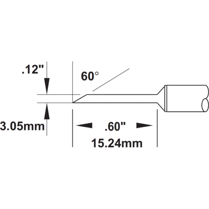 Жало паяльное миниволна METCAL для MX 3.00 × 15.24 мм SMTC-0170