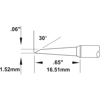 Жало паяльное METCAL для MX миниволна 1.5 × 16.51 мм SMTC-1167