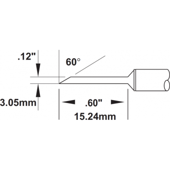 Жало паяльное METCAL для MX миниволна 3.00 × 15.24 мм SMTC-1170