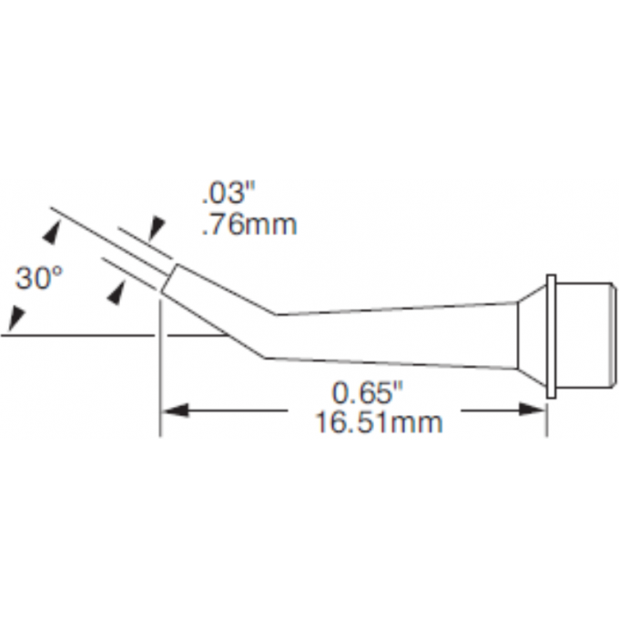 Жало паяльное METCAL для MX крюк SMTC-1171