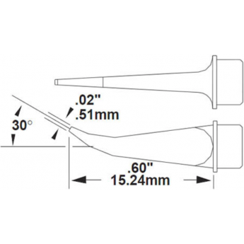 Жало паяльное METCAL MX Hook Long 0.5 мм SMTC-5172