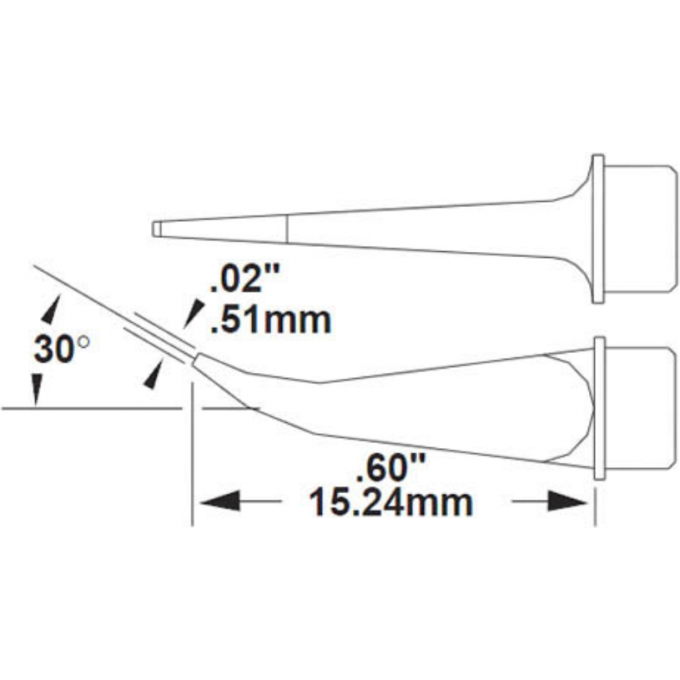 Жало паяльное METCAL MX Hook Long 0.5 мм SMTC-5172