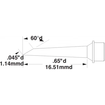 Жало паяльное METCAL для MX миниволна 1.14 × 16.51 мм SMTC-5174