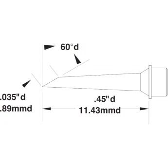 Жало паяльное METCAL миниволна 0.89 × 11.43 мм для MX SMTC-5175