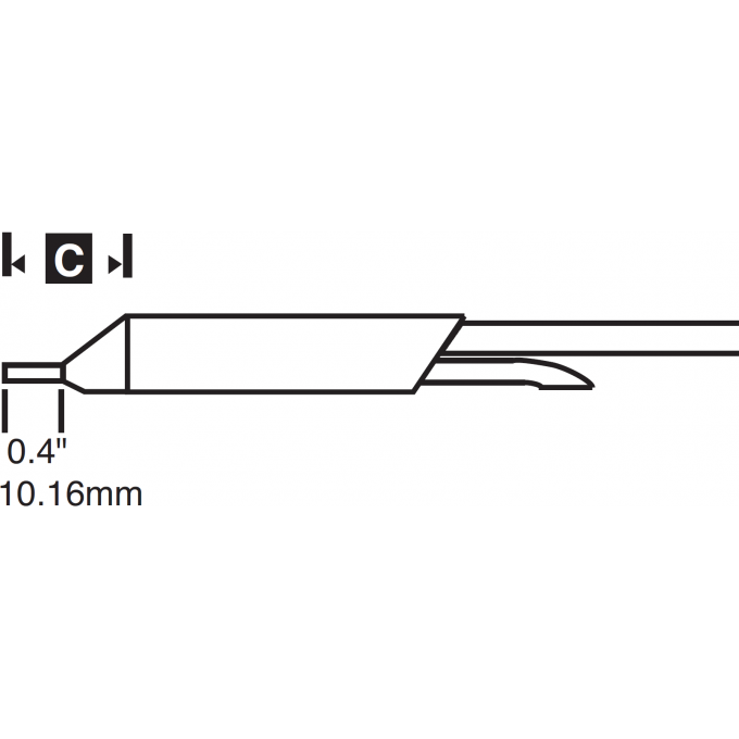 Наконечник для паяльника METCAL MX-DS удлиненный с отверстием ⌀0.76 мм STDC-703L