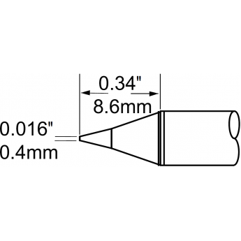 Жало паяльное коническое METCAL для MFR-H1 0.4 × 8.6 мм STP-CN04