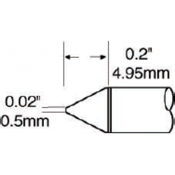 Жало паяльное коническое METCAL для MFR-H1 0.5 × 4.95 мм STP-CN05