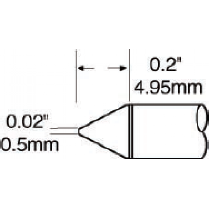 Жало паяльное коническое METCAL для MFR-H1 0.5 × 4.95 мм STP-CN05