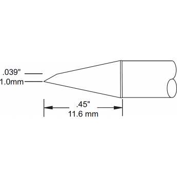 Жало паяльное METCAL для MFR-H1 миниволна 1.0 × 11.6 мм STP-DRH610