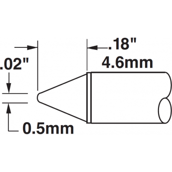 Жало паяльное коническое METCAL для MX 0.5 мм STTC-511