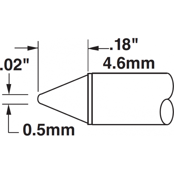 Жало паяльное коническое METCAL для MX 0.5 мм STTC-511