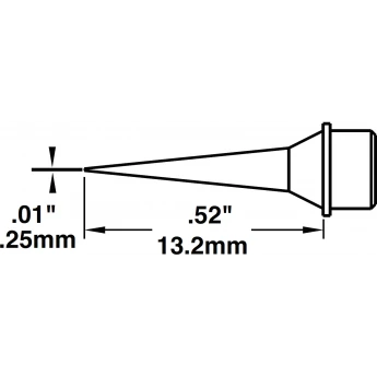 Жало паяльное коническое удлиненное METCAL для MX 0.25 × 13.2 мм STTC-890