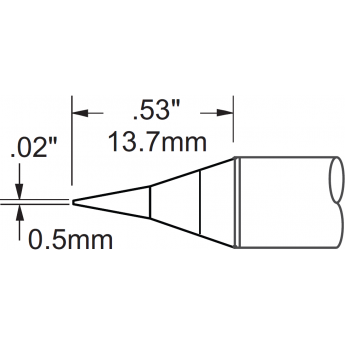 Жало паяльное коническое METCAL для PS900 0.5 × 8.5 мм STV-CN05