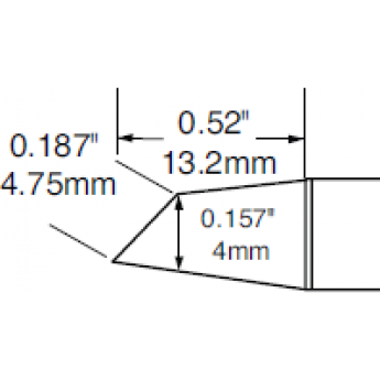 Жало паяльное миниволна METCAL для PS900 4 × 13.2 мм STV-DRH440A