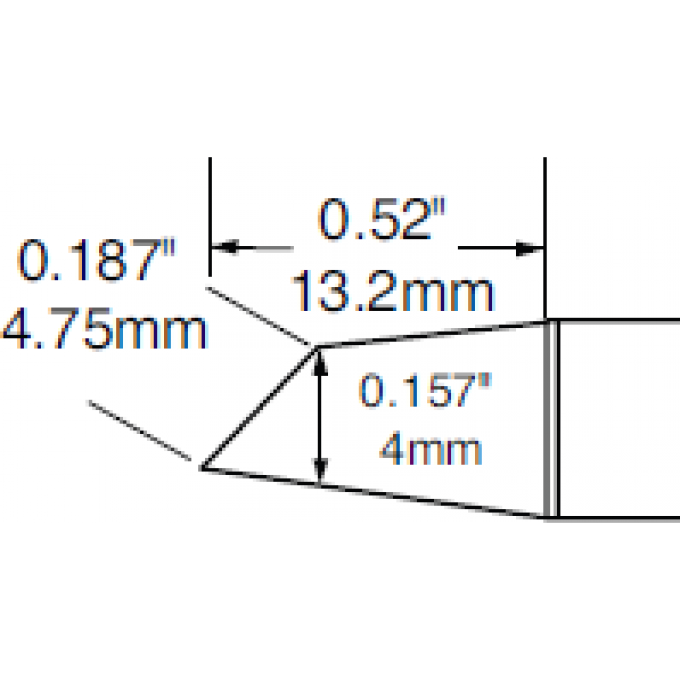 Жало паяльное миниволна METCAL для PS900 4 × 13.2 мм STV-DRH440A