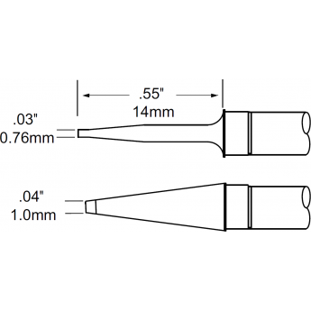 Картридж-наконечник METCAL для MFR-H4 шпатель 1.0 × 14 мм TCP-BLP1