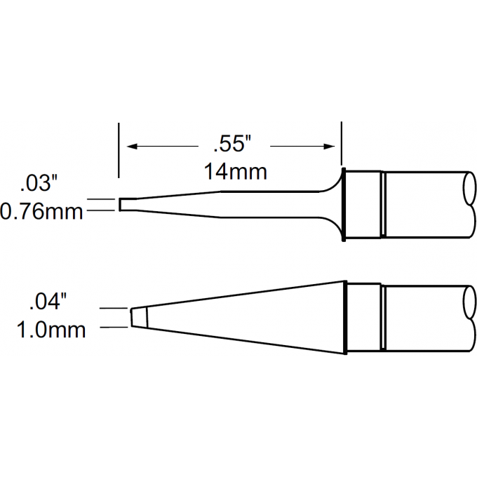 Картридж-наконечник METCAL для MFR-H4 шпатель 1.0 × 14 мм TCP-BLP1