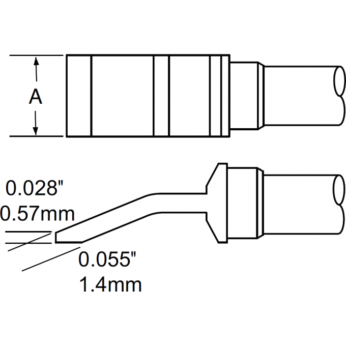 Картридж-наконечник METCAL для MFR-PTZ шпатель 16 мм TTP-BLH50