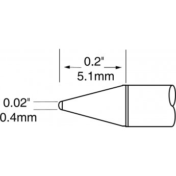 Жало паяльное коническое METCAL CV-UF 0.4 × 5.1 мм UFC-6CN5504S
